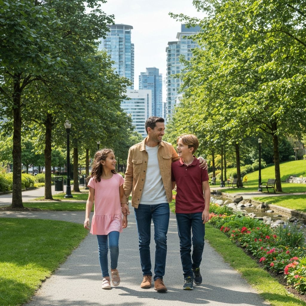 Family enjoying lifestyle in Metrotown